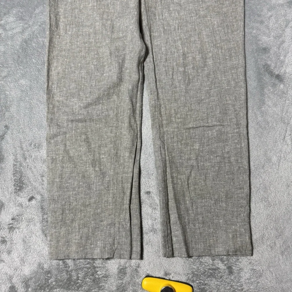 Banana Republic Avery Linen Blend Dress Pant Womens‎ Size 4 Green Crop Career